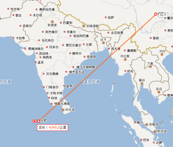 马尔代夫距离中国多远